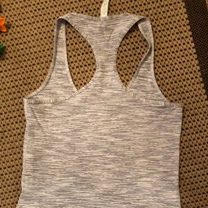 Lululemon cool racer tank top black/white size 6